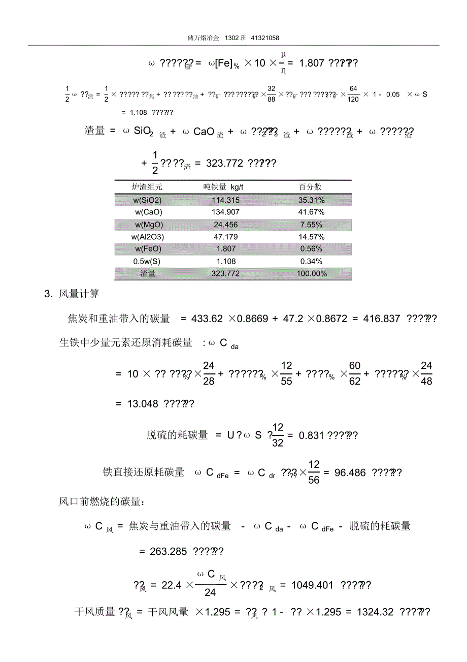 高炉冶炼过程能量利用计算分析_第2页