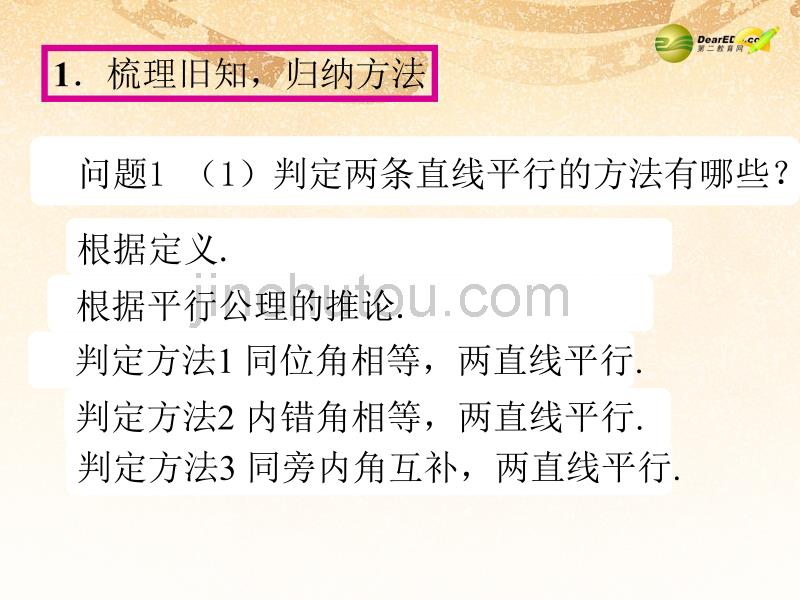 重庆市涪陵九中七年级数学下册《5.2.2 平行线的判定（第二课时）》课件 （新版）新人教版_第4页