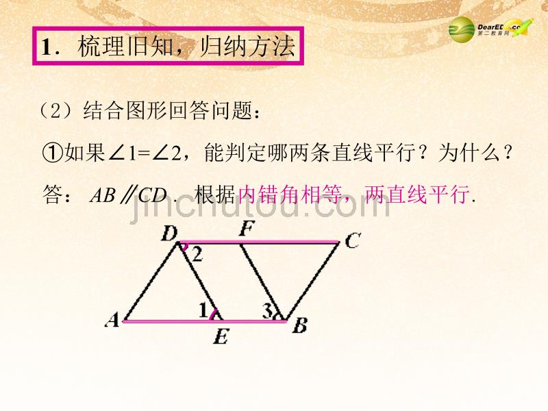 重庆市涪陵九中七年级数学下册《5.2.2 平行线的判定（第二课时）》课件 （新版）新人教版_第5页