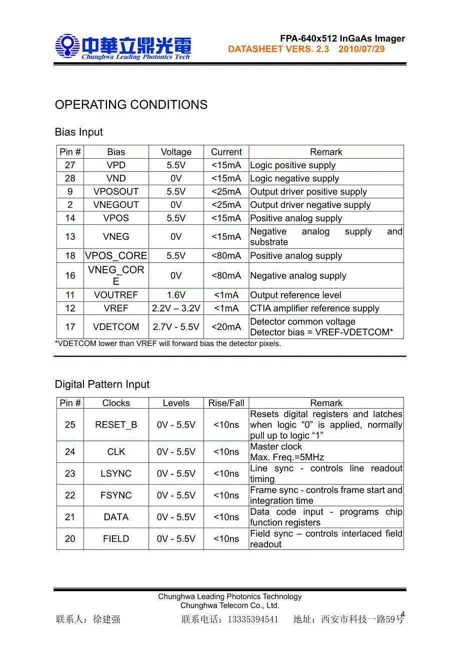 近红外铟镓砷640512面阵探测器_第4页