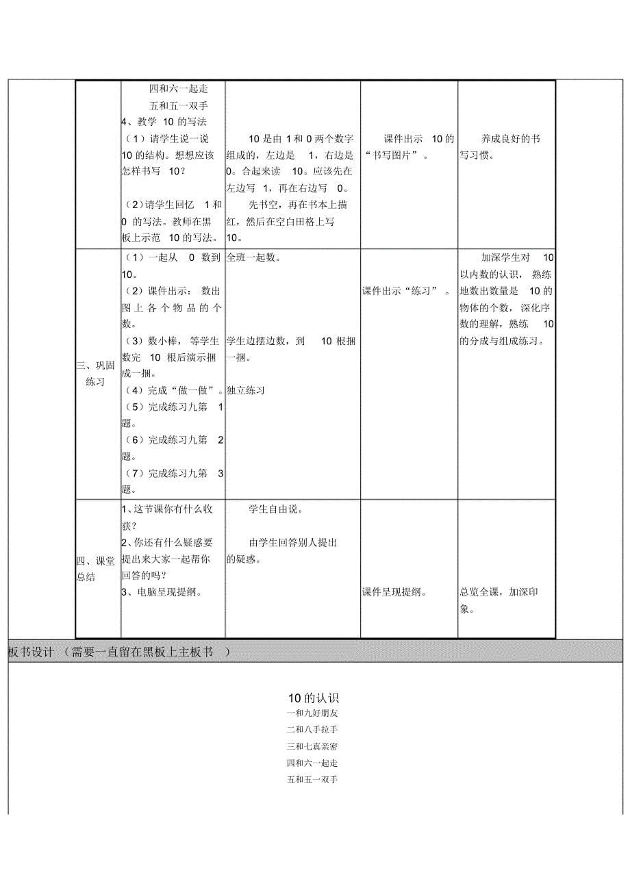 一年级数学《10的认识》教学设计_第5页