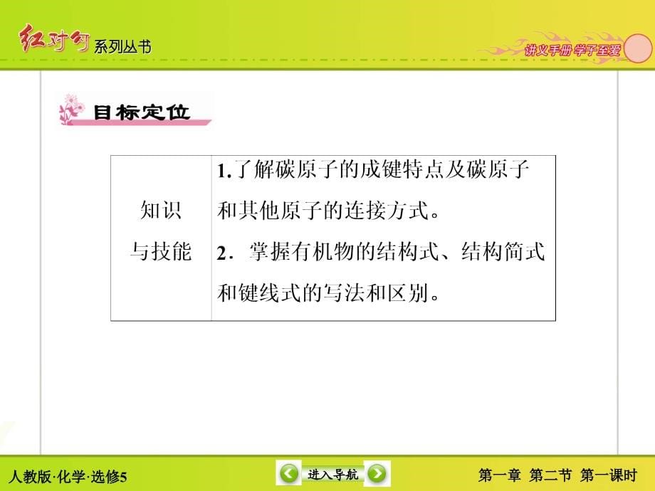 高二化学人教版选修五课件：121有机物中碳原子的成键特点_第5页