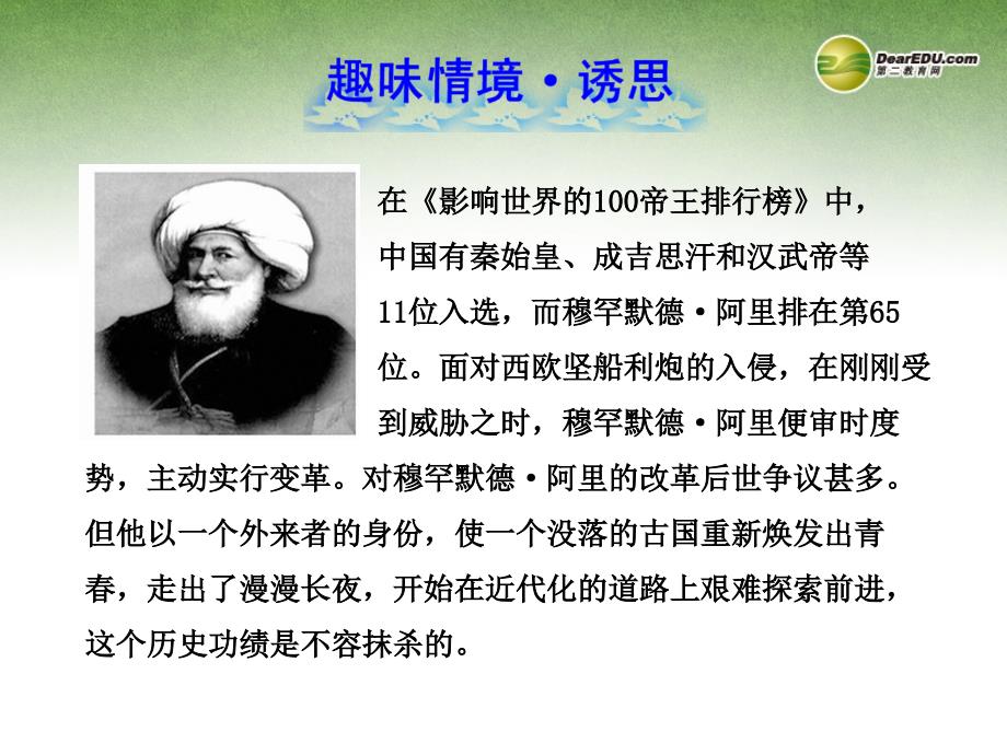 高中历史 6.2 穆罕默德 阿里改革的主要内容配套课件 新人教版选修1_第2页