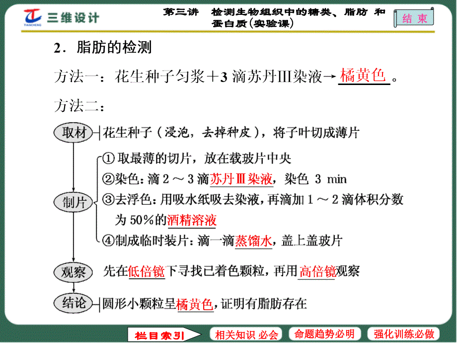 检测生物组织中的糖类脂肪和蛋白质实验课_第3页