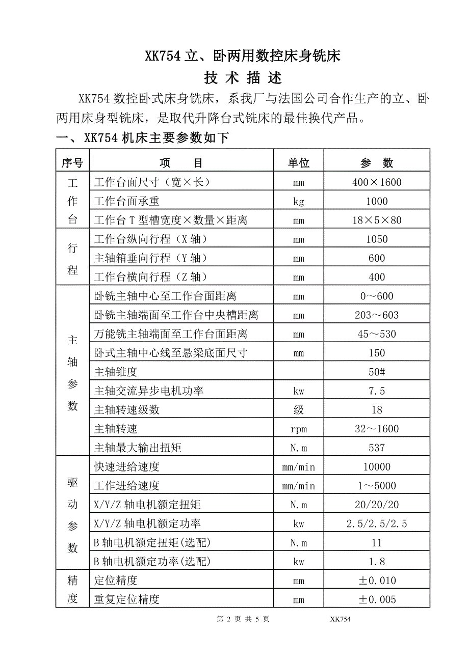 卧两用数控床身铣床_第2页