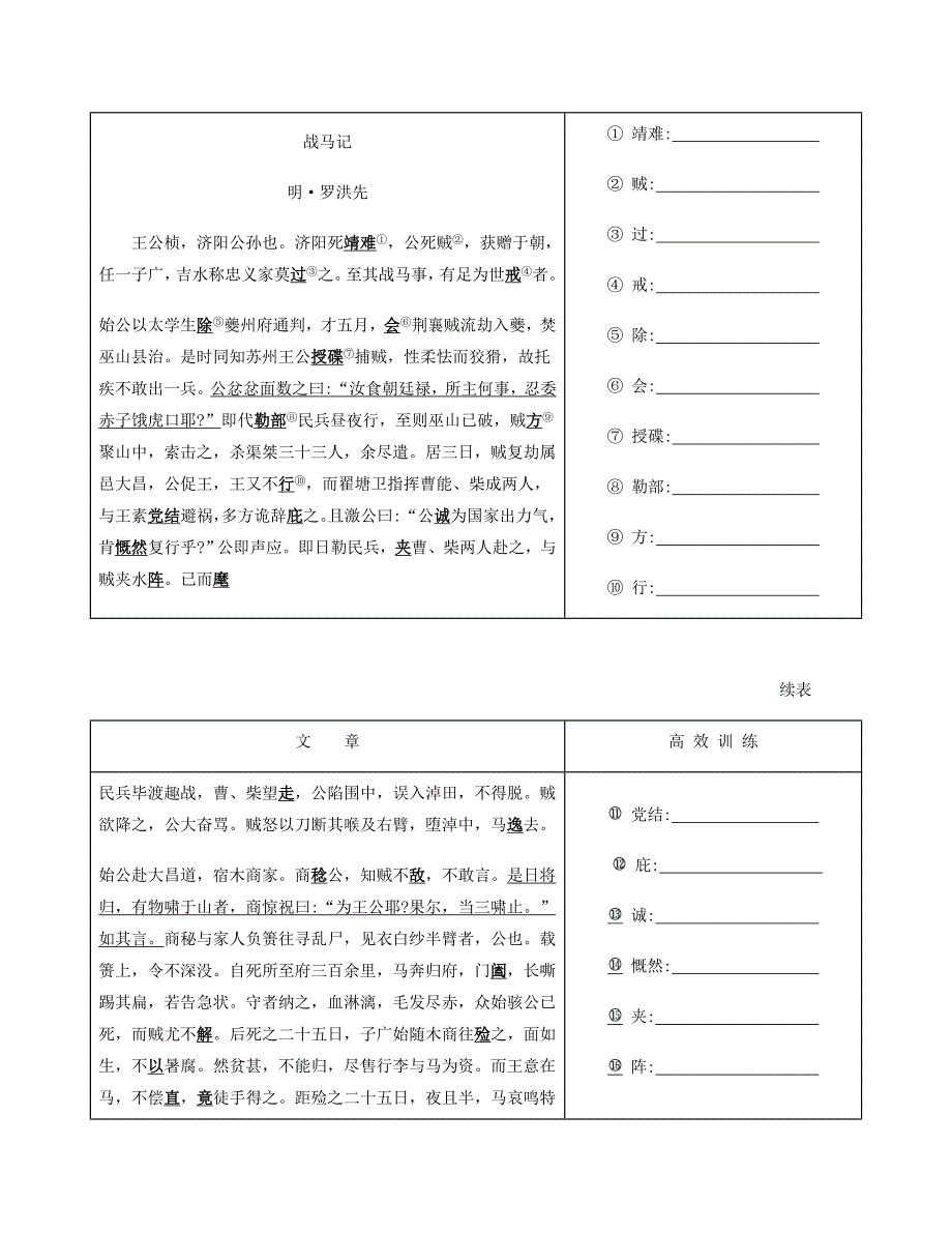 山东高考语文二轮提优 第一周 文言文阅读 天天限时小练(5)_第3页