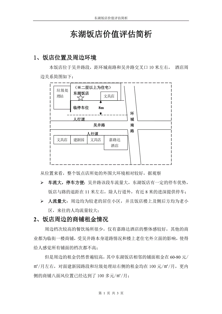 东湖饭店价值评估简析_第1页