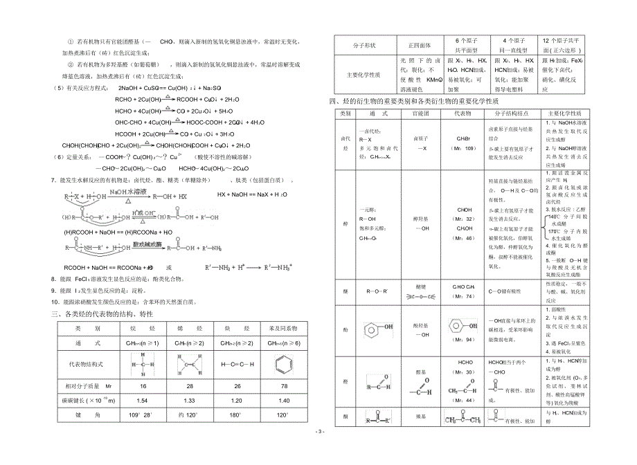 高中化学选修选修五1~5章知识点整理_第3页