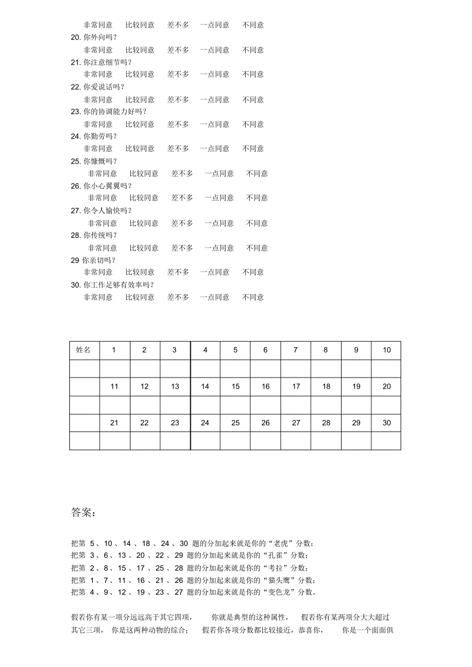 性格测试(你是老虎还是孔雀)_第2页