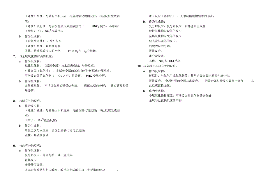 初中常见化学反应分类助记_第4页