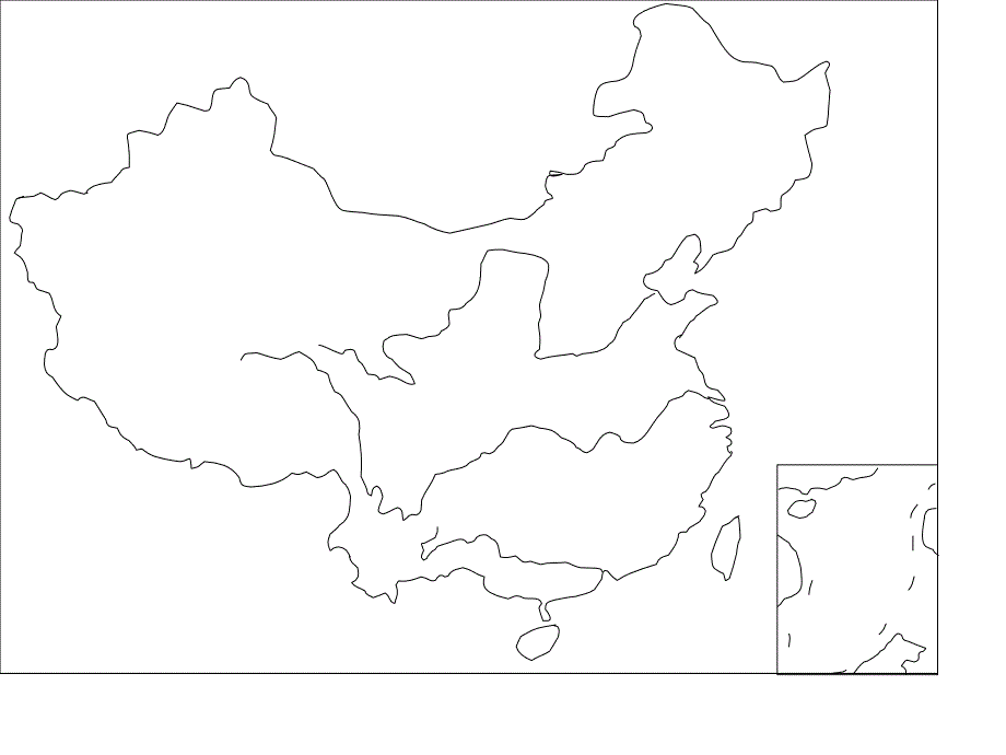 中国区域地理空白底图_第3页