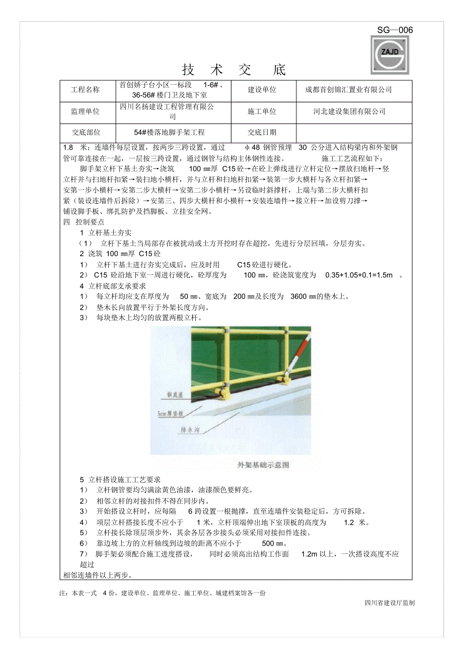 别墅区落地脚手架工程技术交底_第2页