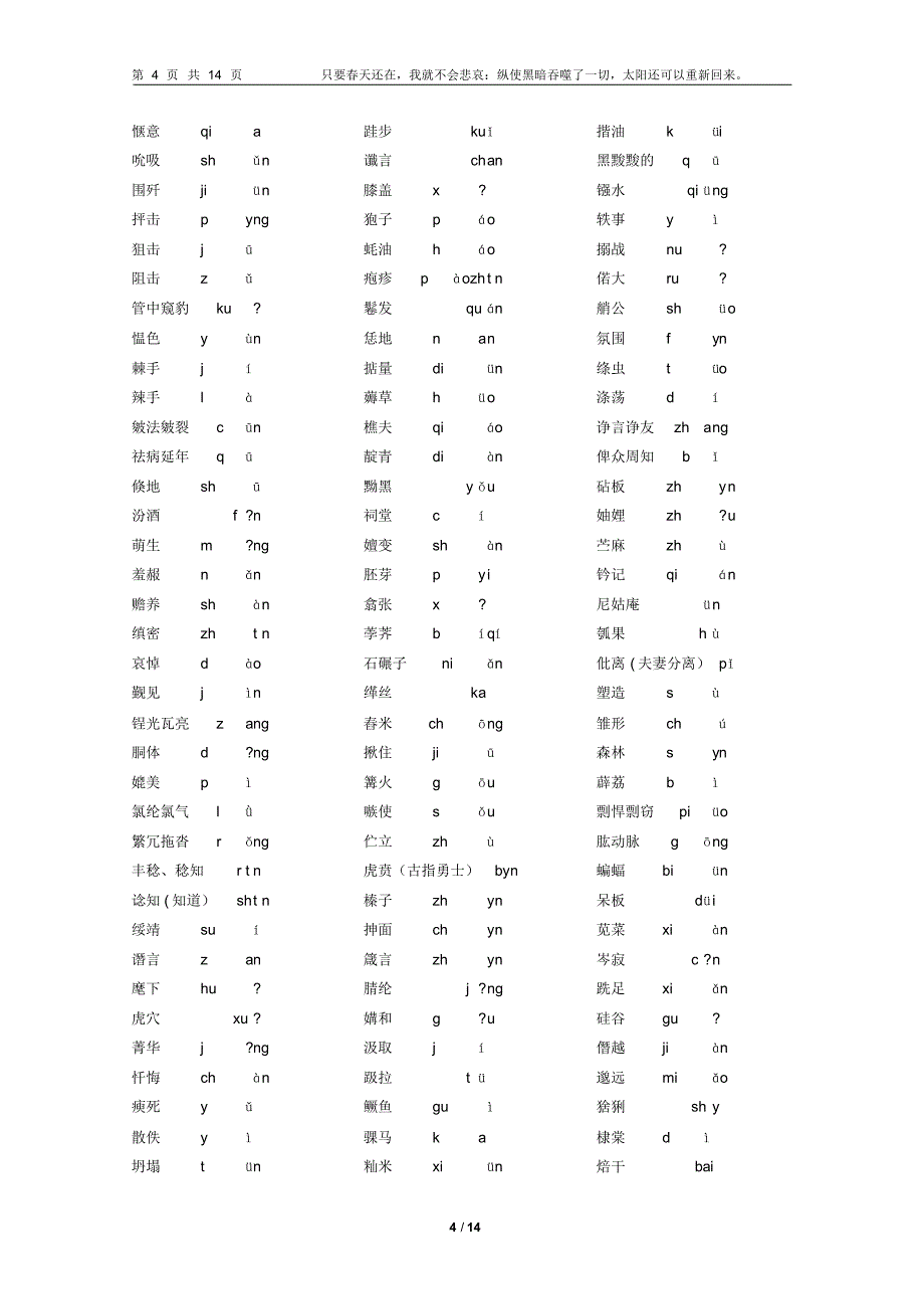 单音易错字音_第4页