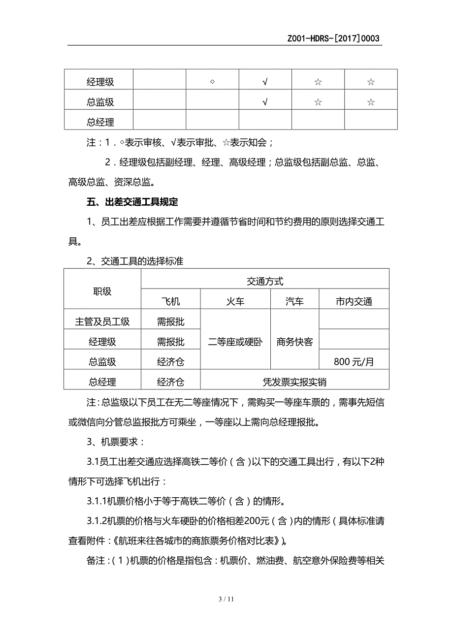 HD酒业有限公司（销售型）员工差旅费管理制度-经典示范版_第3页