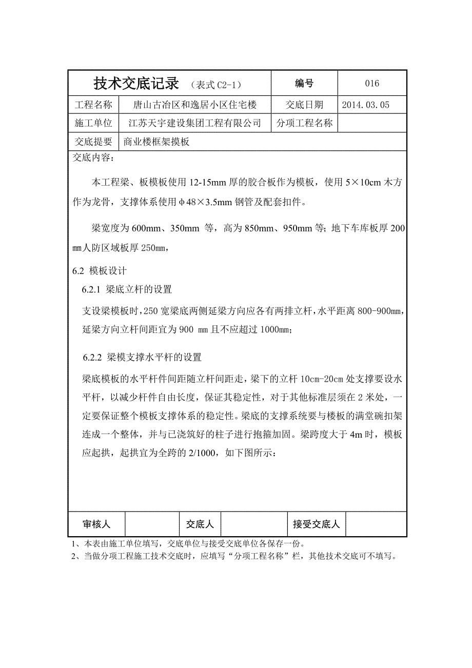 商业楼摸板技术交底016_第5页