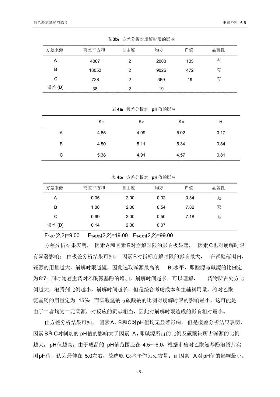 No.8对乙酰氨基酚泡腾片处方及工艺的研究资料及文献资料1_第5页