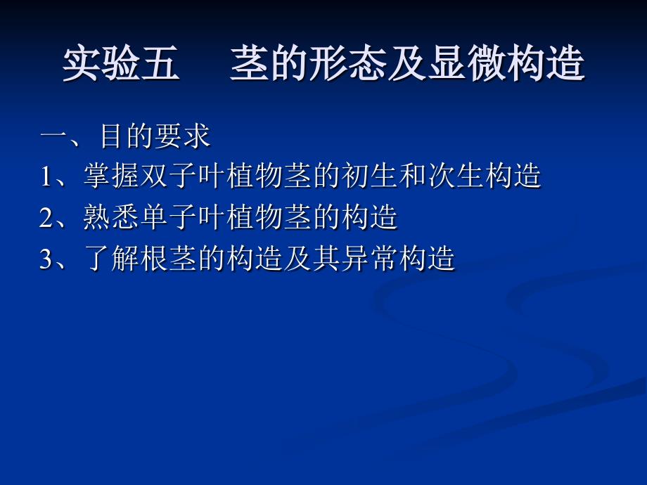 实验五 茎的形态及显微构造_第1页