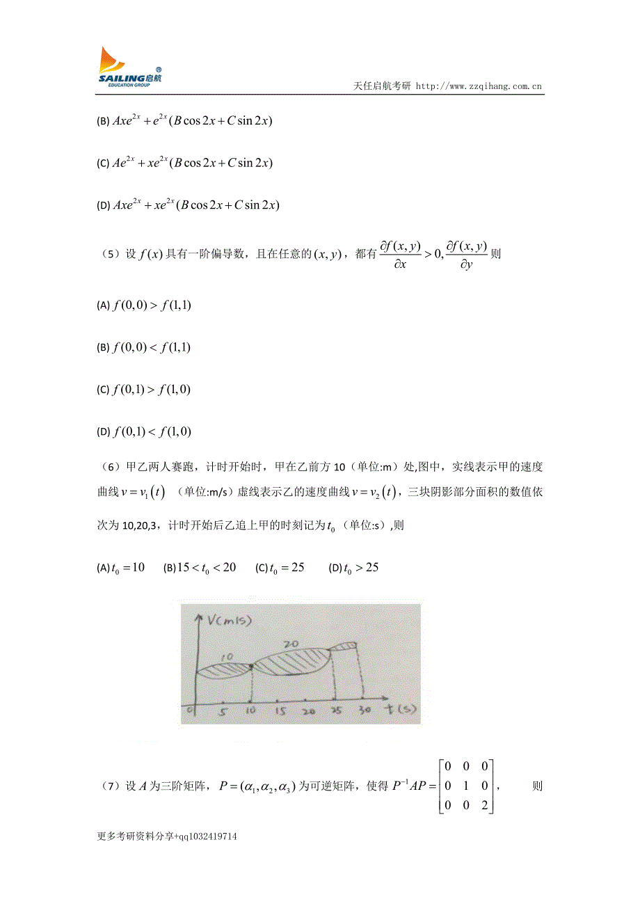 2017年全国硕士研究生入学统一考试数学二试题_第2页