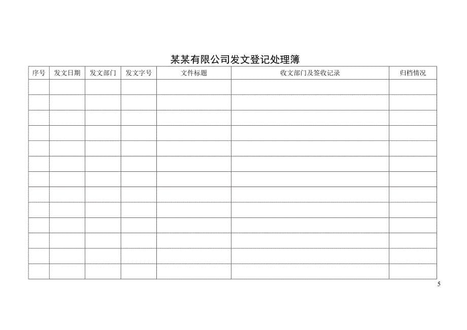 办公常用表格样本_第5页