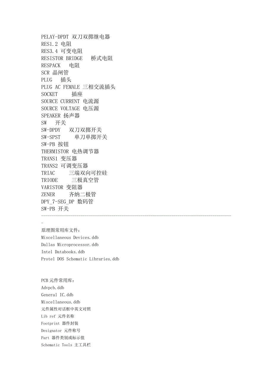 PROTUSE器件中英文对照_第3页