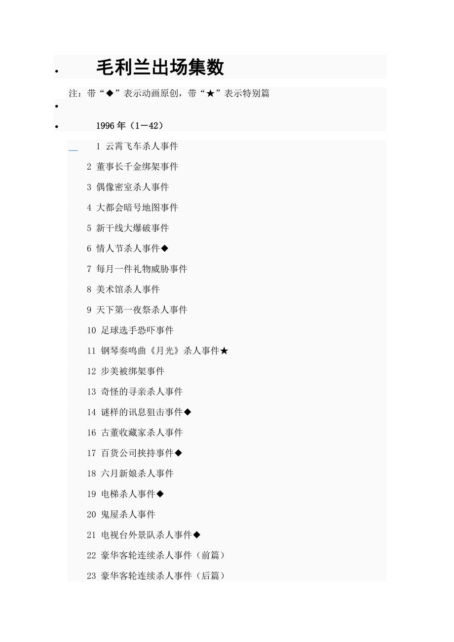名侦探柯南中毛利兰等出场集数_第1页