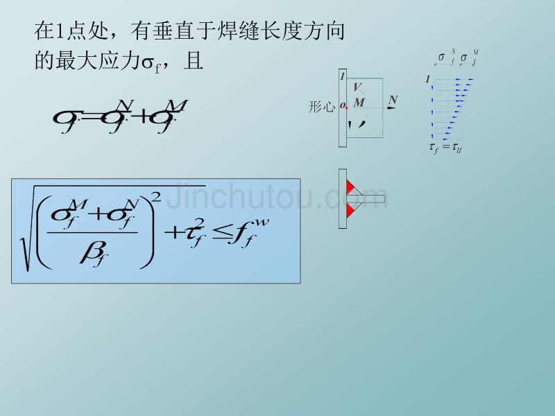 剪力和轴心力共同作用下的t形连接角焊缝计算_第4页