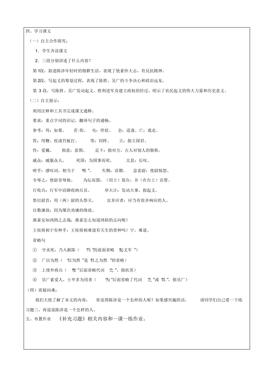 16陈涉世家教案(教案)(九上)_第2页