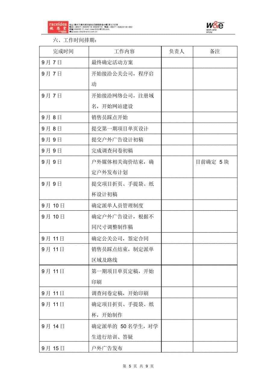 龙源湖国际广场红动全城执行方案_第5页