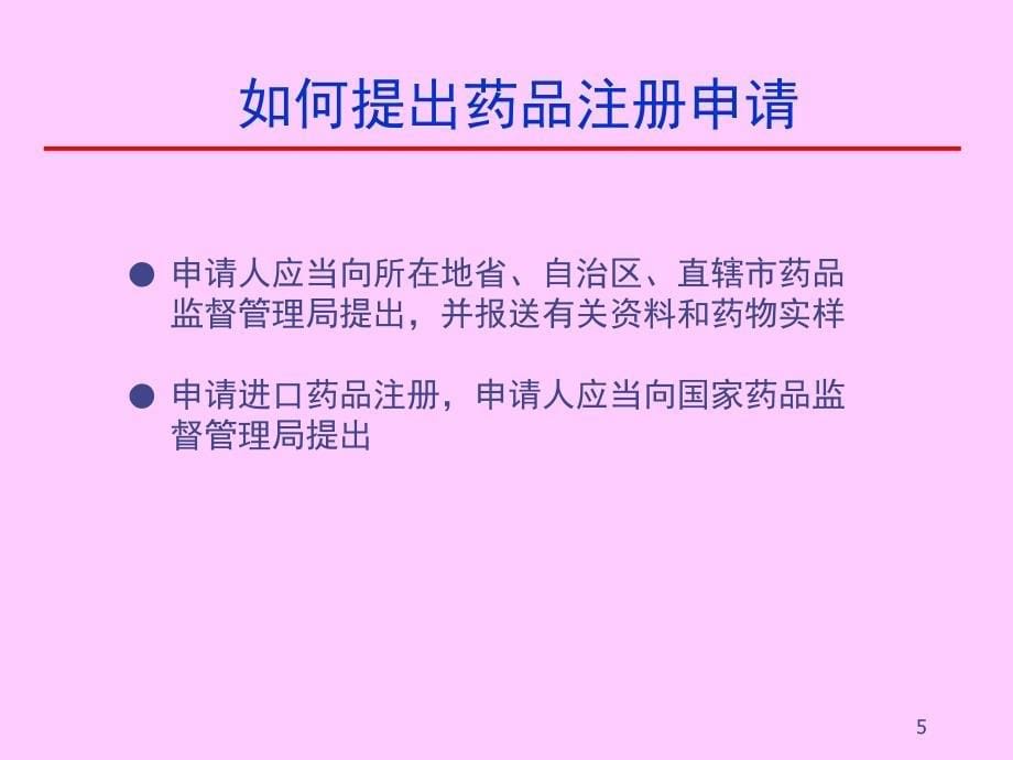 药品注册审批程序与申报要求_第5页