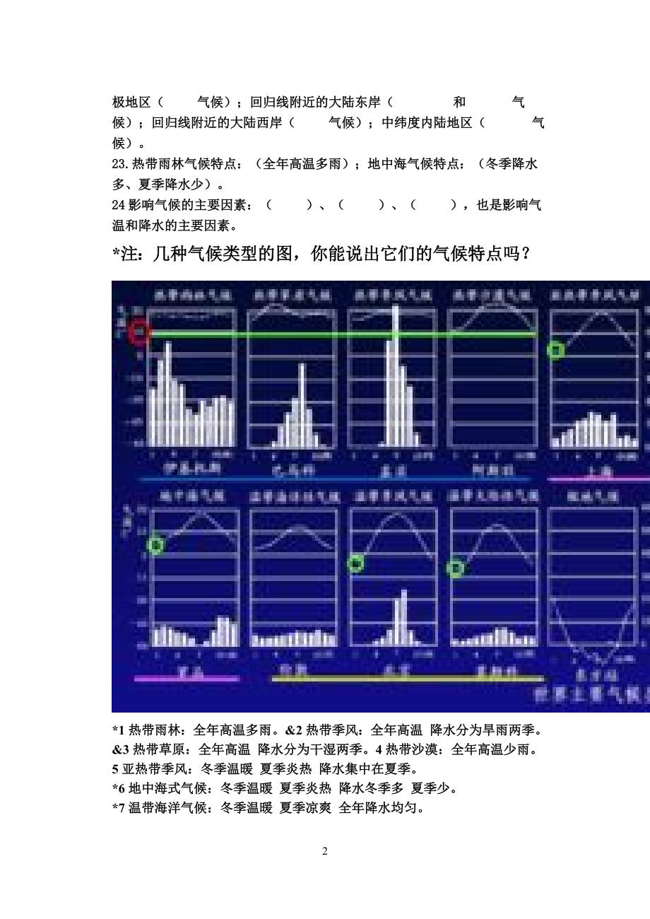 七年级地理上册测试题_第2页