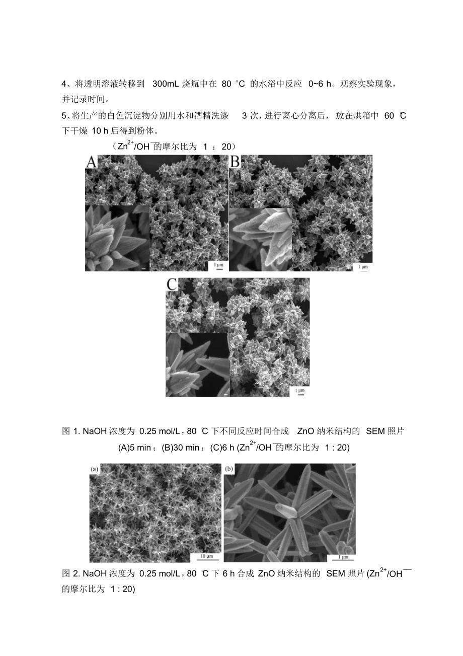 实验二：沉淀法制备纳米氧化锌粉体-开放性实验项目指导书_第4页