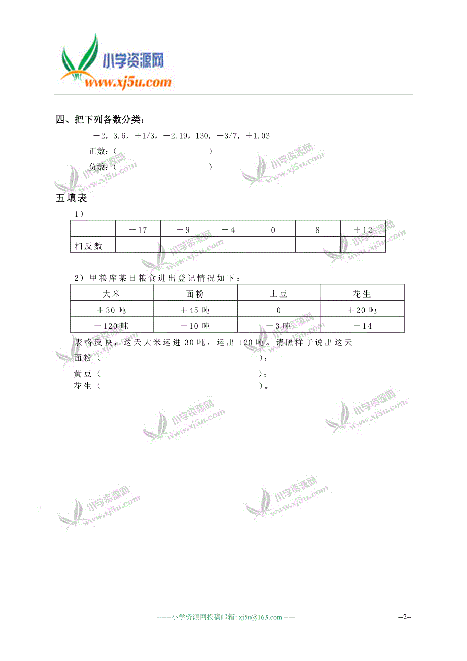 【优品课件】五年级数学下册 正数与负数_第2页