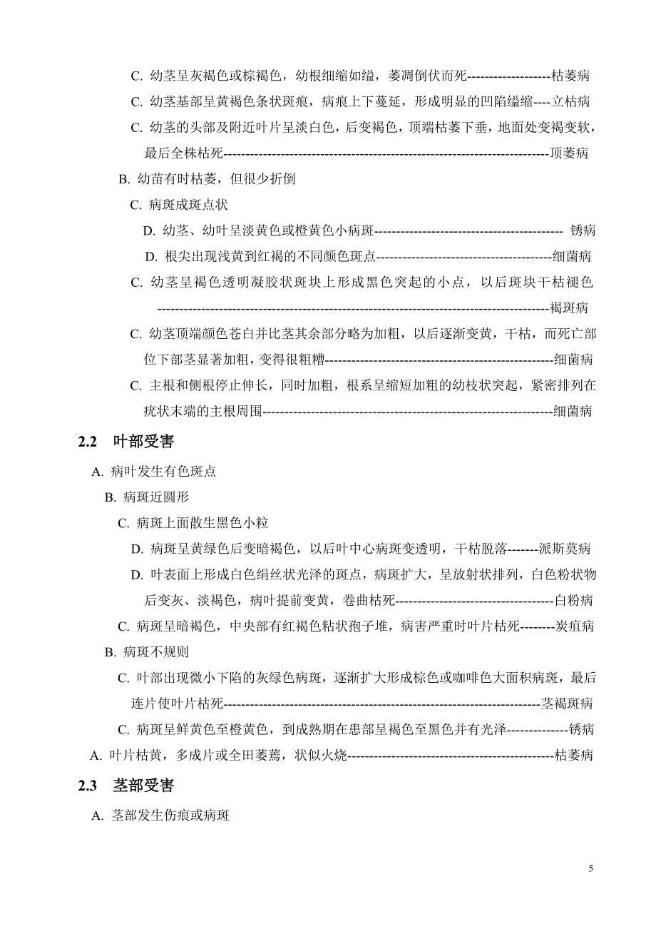 亚麻病害症状及检索表_第5页