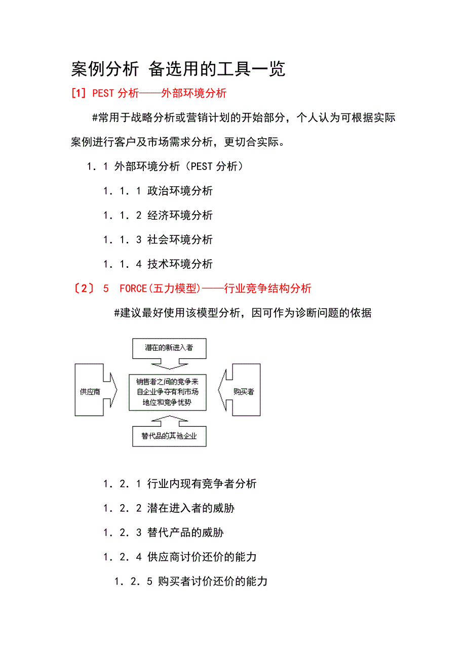 [管理学]案例分析_备选用的工具一览_第1页