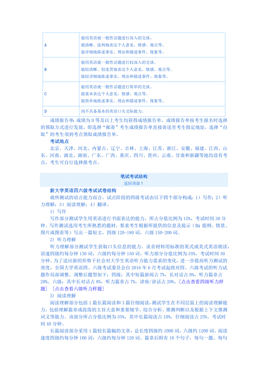 大学英语四六级考试报考指南_第4页