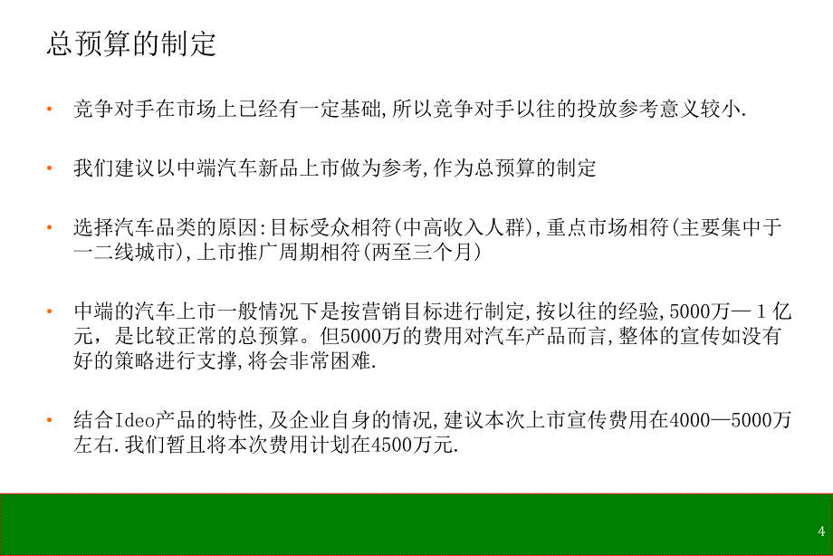 2007年ideo汽车上市期间推广费用估算-24p_第4页