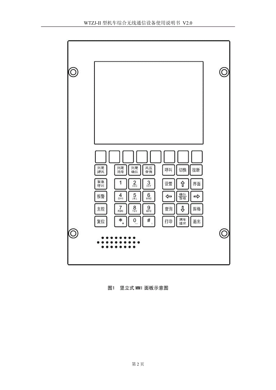 WTZJ-II型机车综合无线通信设备使用说明书V2.0_第4页