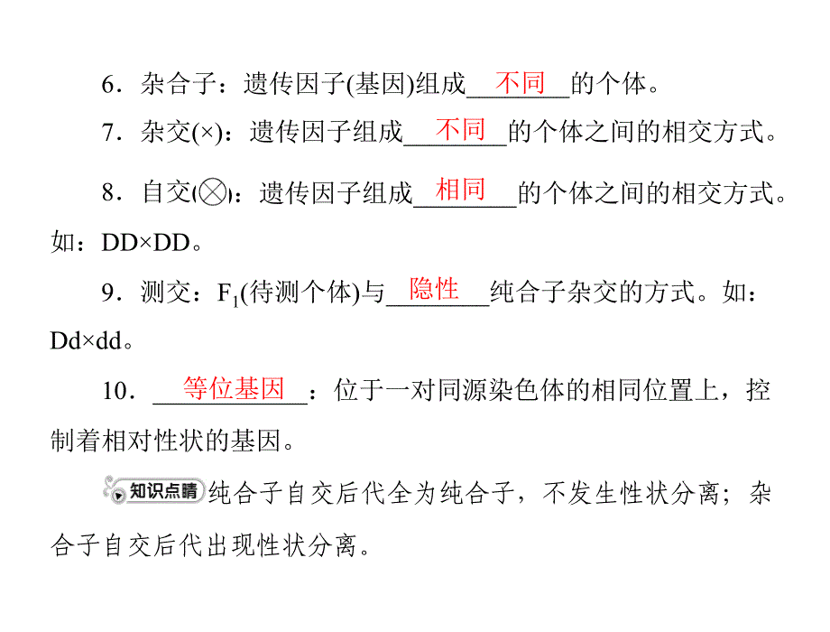 专题八 考点1 孟德尔遗传实验的科学方法_第4页