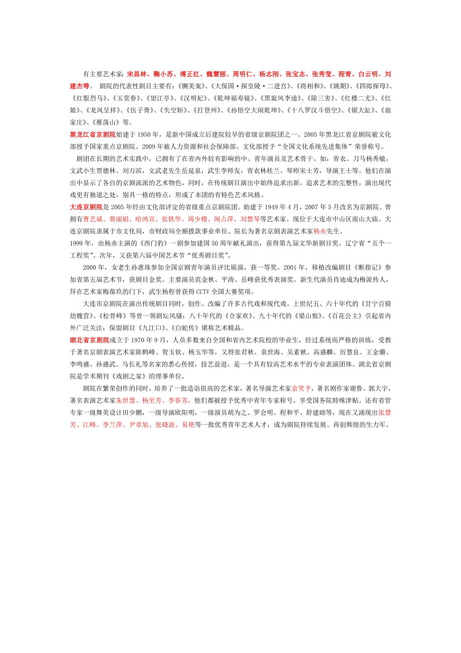 我国主要京剧院团及各院 团演员_第3页