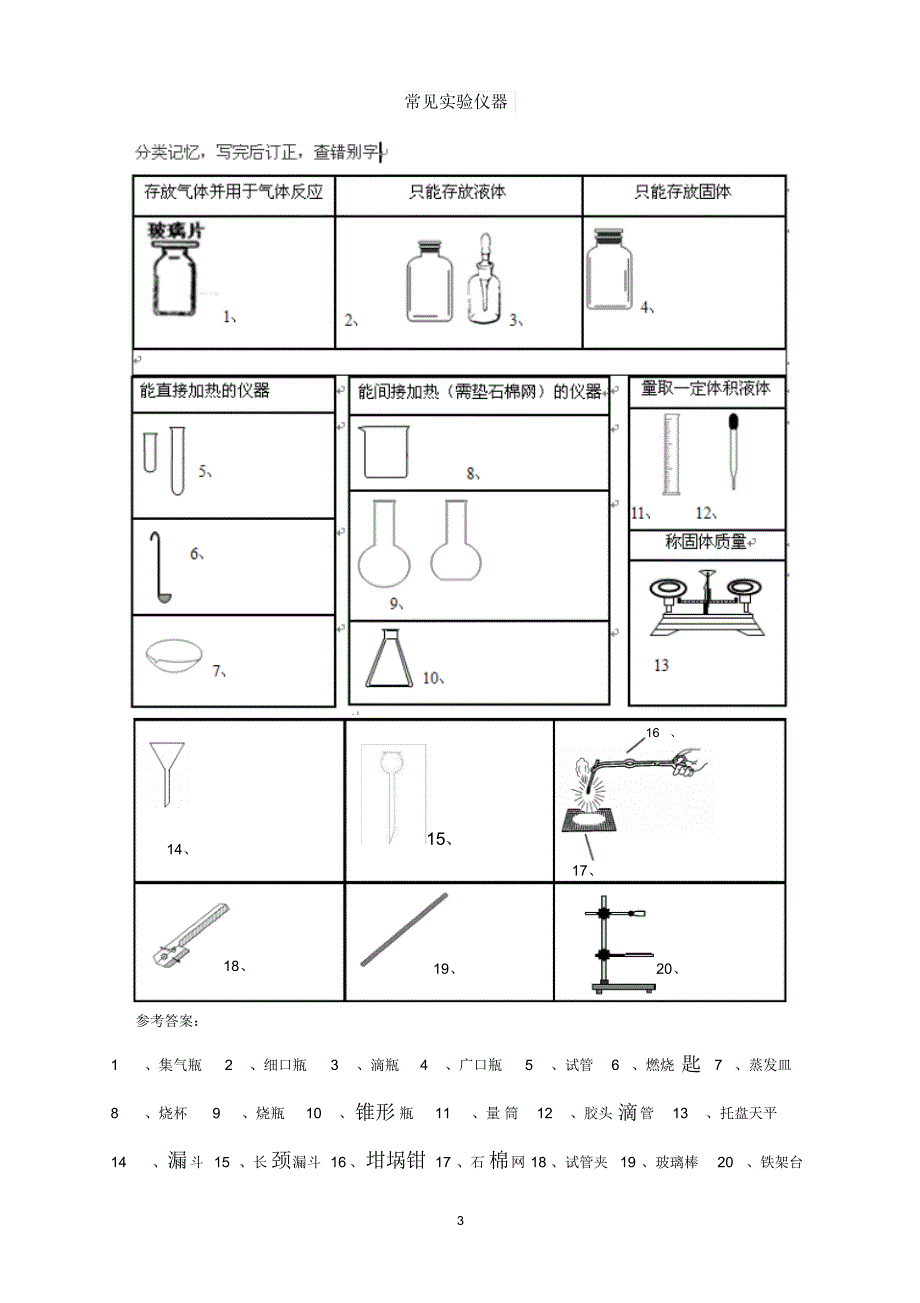 初二第一学期化学知识梳理_第3页