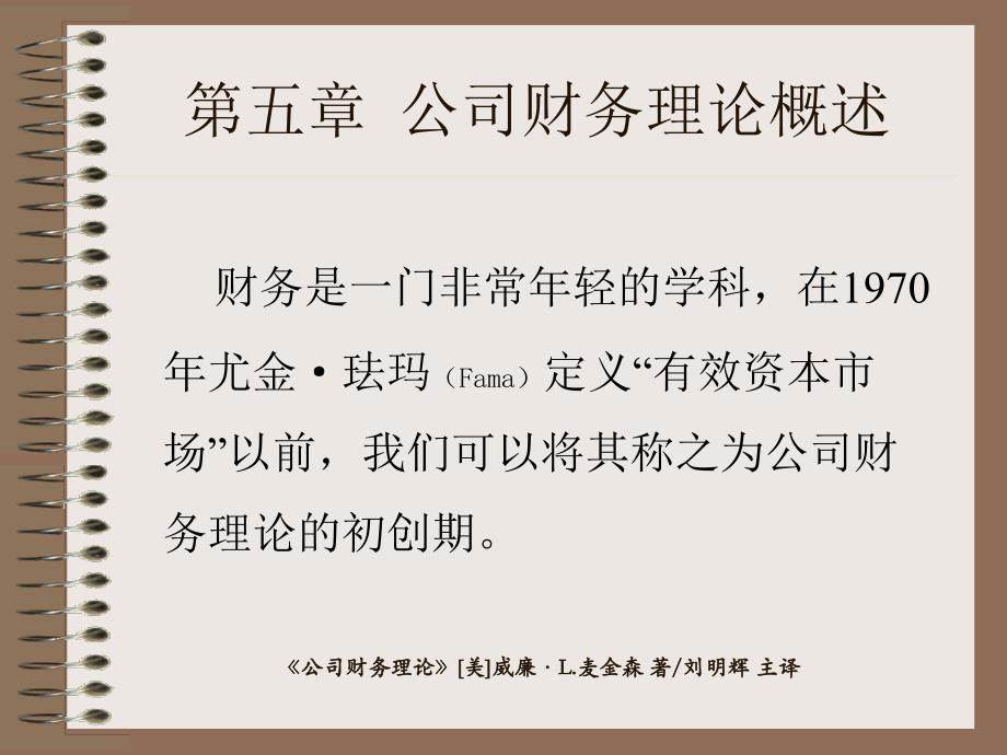 公司金融主要理论概述1_第1页