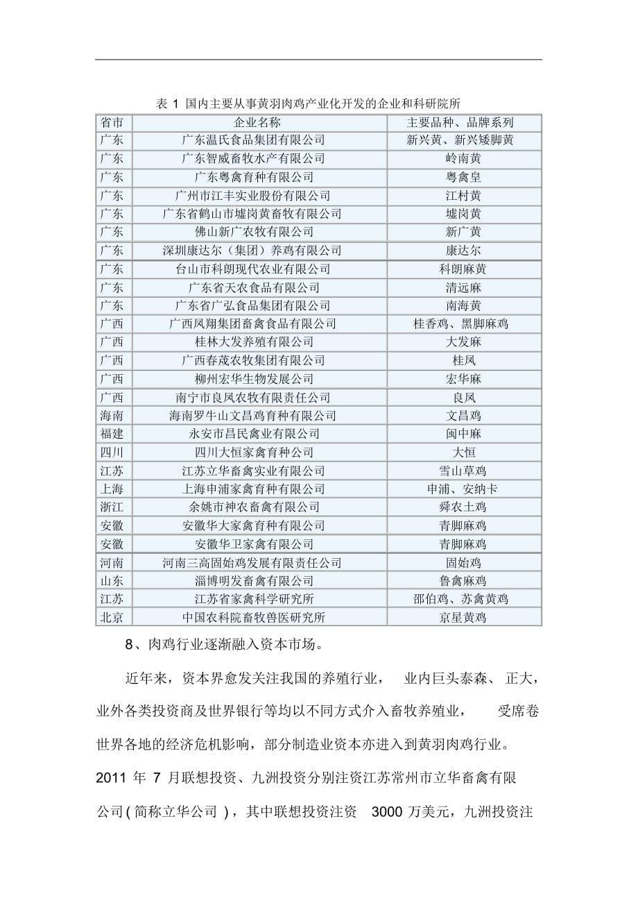 黄羽肉鸡行业发展现状简述_第5页