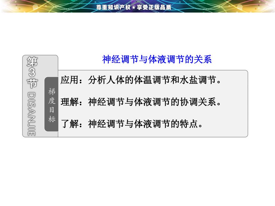 [高二理化生]第二章  第三节  神经调节与体液调节的关系_第1页