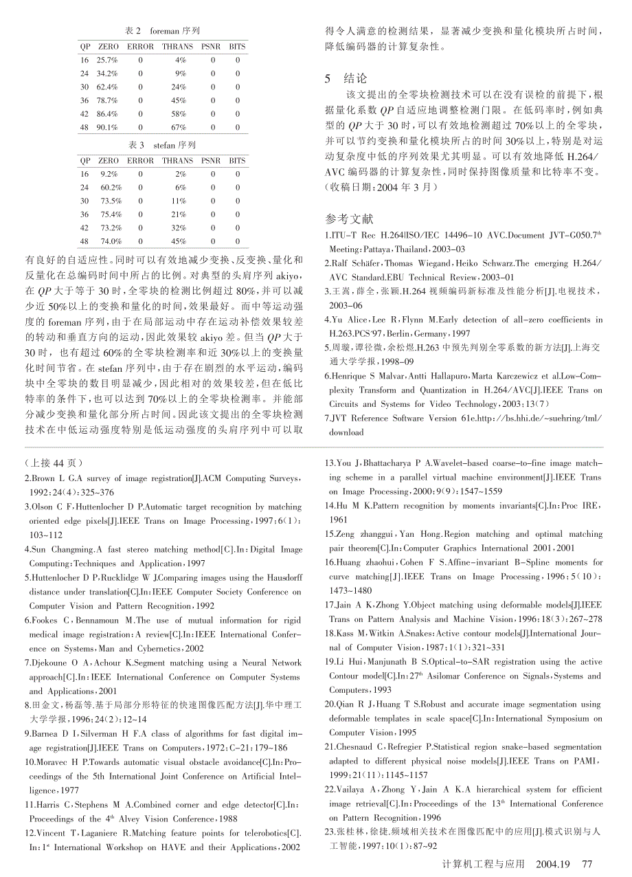 基于H264AVC整数变换的全零块检测方法_第3页