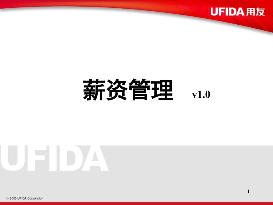 用友 薪资管理系统_第1页