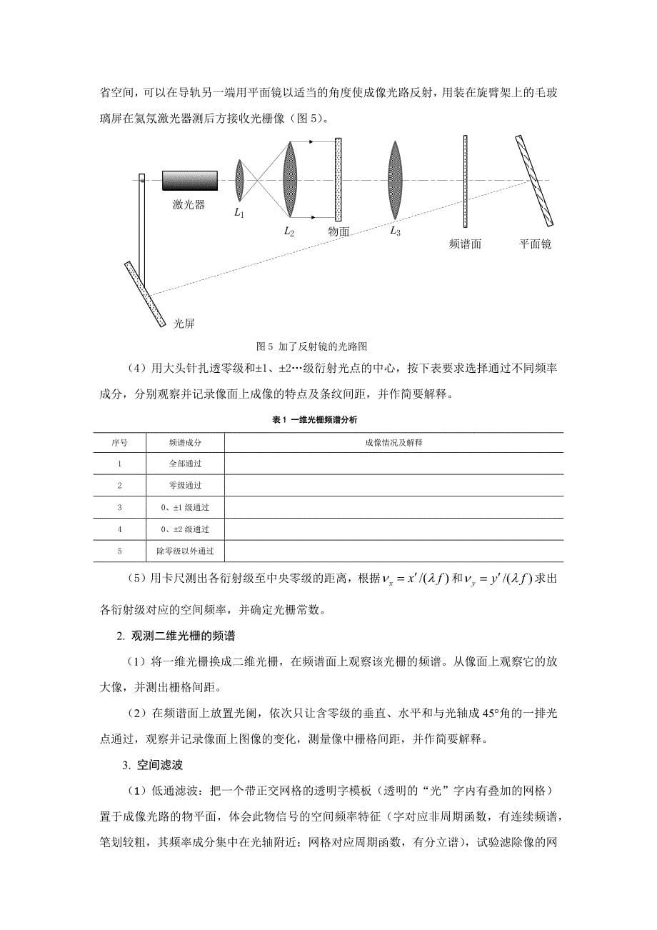 空间滤波和光信息处理实验_第5页