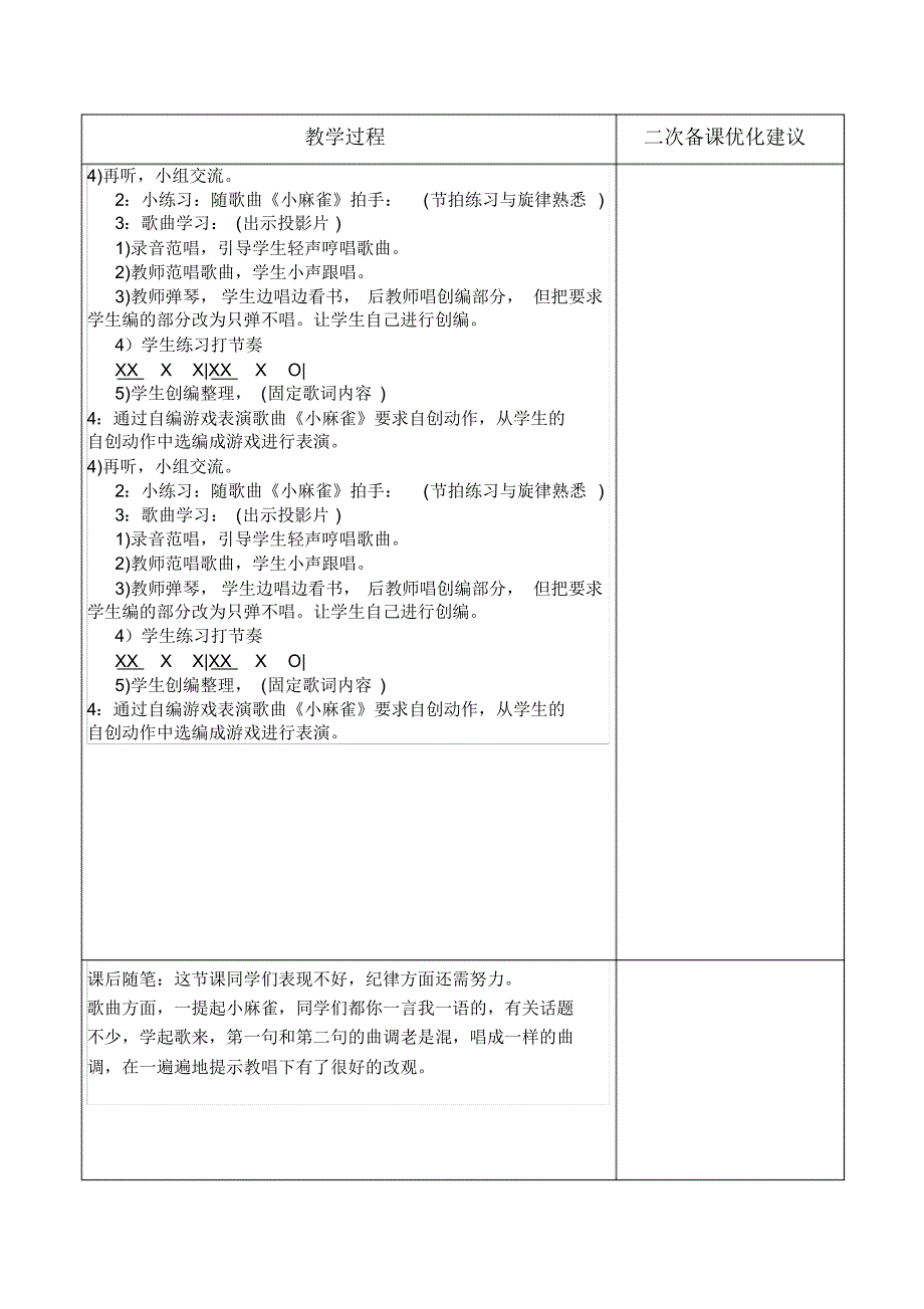 二年级音乐教案《小麻雀》_第2页