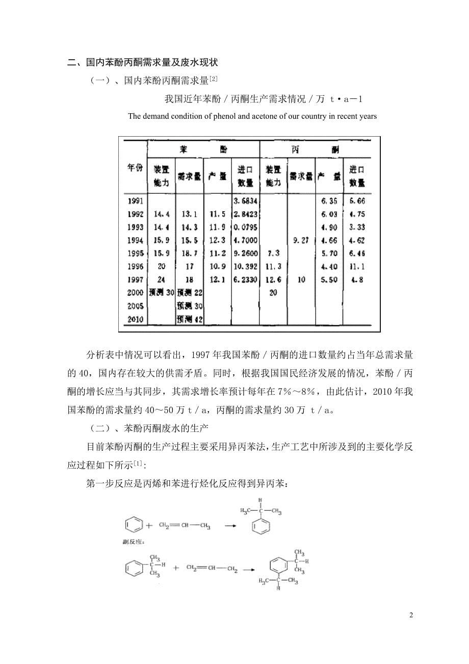 苯酚丙酮生产废水处理工艺初探_第5页