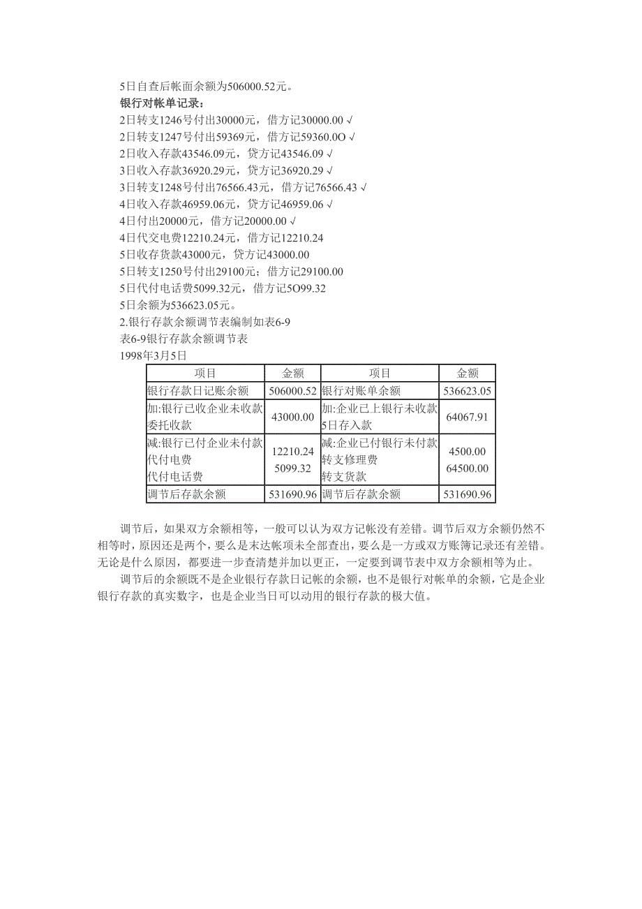 会计利润表、资产负债表、银行余额调节表填制方法_第5页