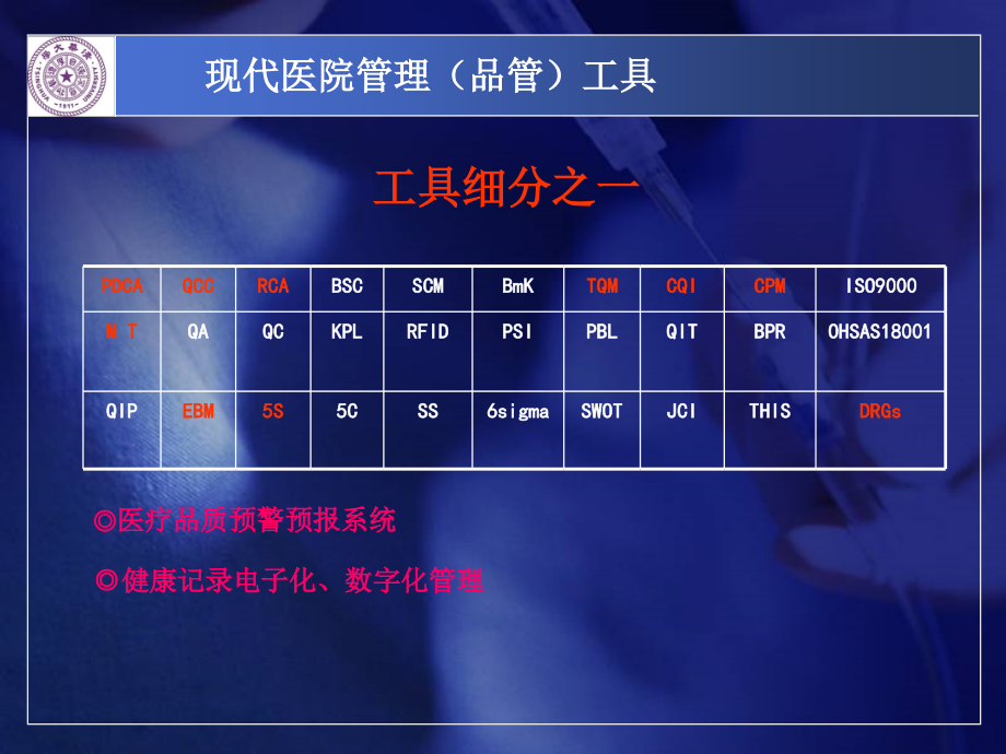 现代医院评价与安全及质量管理工具关联性应用_第4页